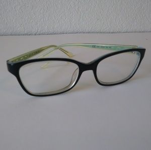 Liz Wear Frames Black Green Leaves